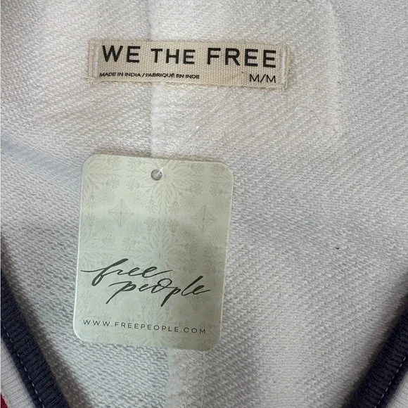 We The Free Free People Ivory Ivy Oversized V-Neck Sweater Vest Size Medium NWT - Picture 3 of 13